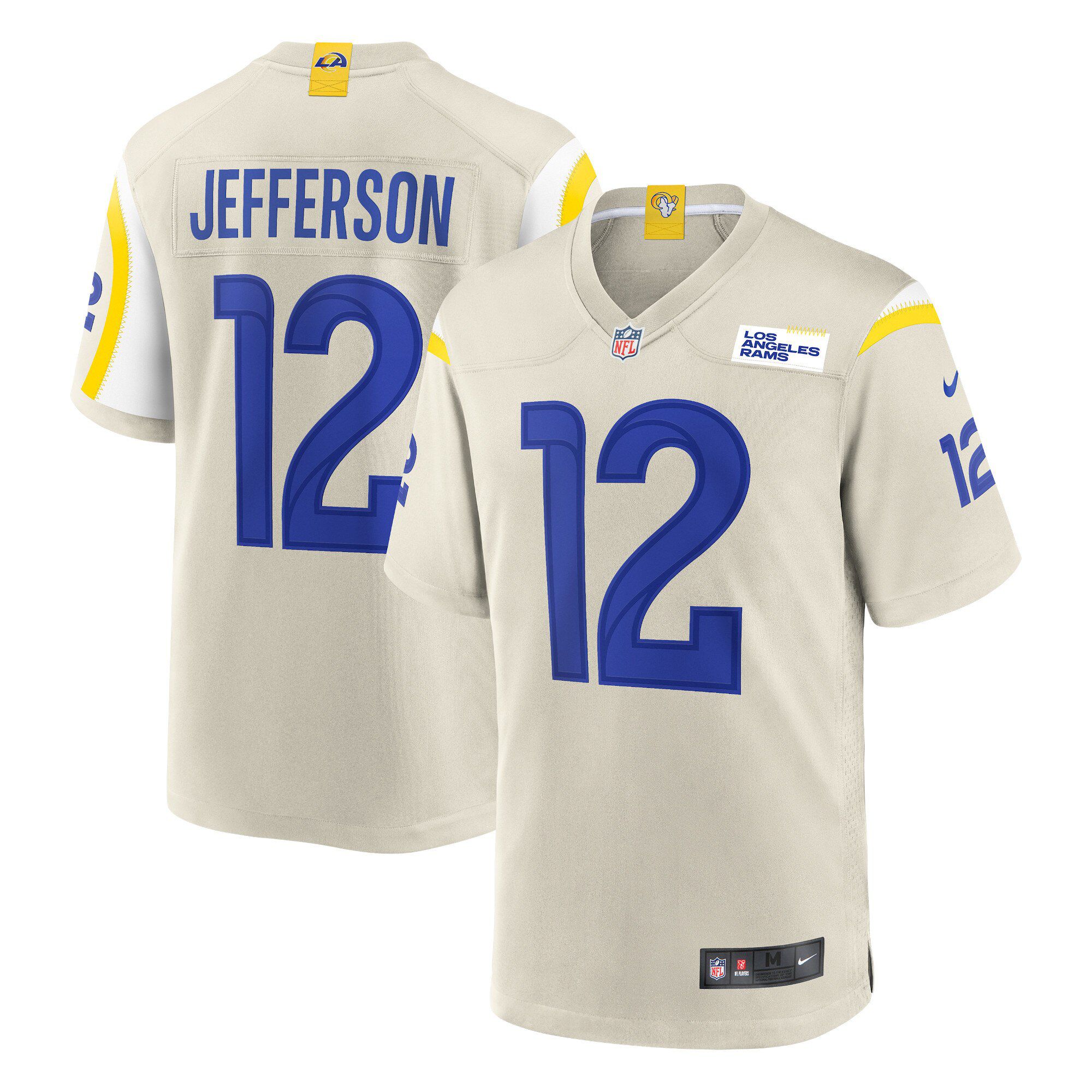 Men Los Angeles Rams #12 Van Jefferson Nike Cream Game NFL Jersey